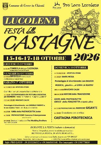 Festa delle Castagne 2026 a Lucolena: quattro giorni dedicati al celebre marrone del Chianti